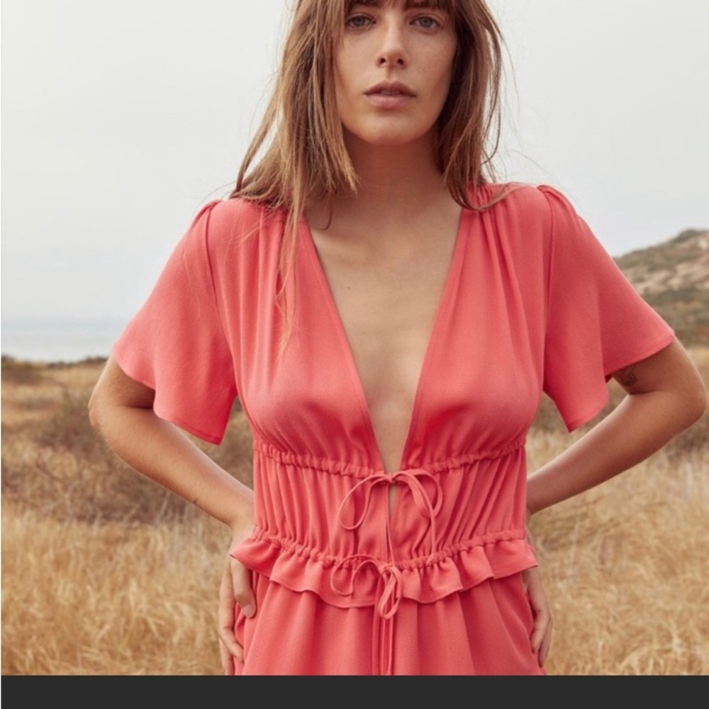 NWT Christy Dawn Loretta Dress in Coral Pink Sz M/L